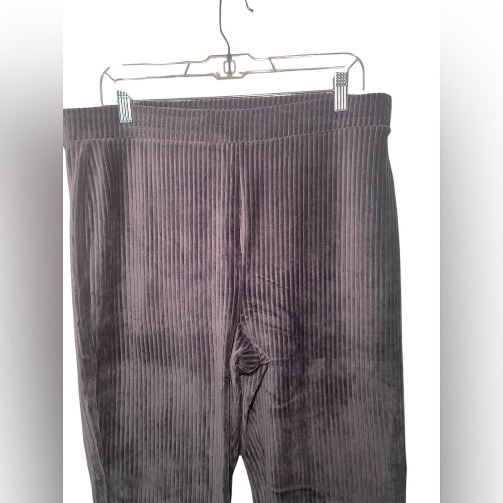 Aerie Groove On Velour Flare Pants Dark Gray Size XL NWT - Picture 4 of 6